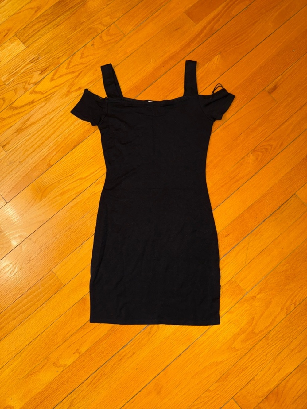 Garage Black Off-Shoulder Mini Dress